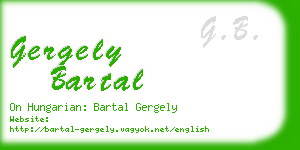 gergely bartal business card